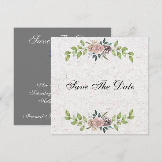 永遠 – 2つのハート- 1つの愛の日付を保存 招待状 (正面/裏面)