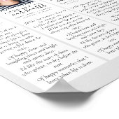 永遠 | 2x7" 自作葬儀ブックマークテンプレート ポスター (角)