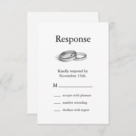 永遠RSVP 出欠カード (正面/裏面)