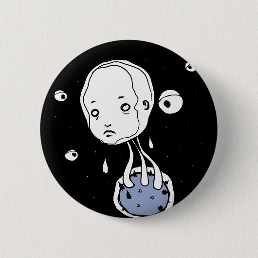 氾濫の惑星 缶バッジ (正面)
