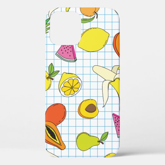 汁気の多い果物の背景。継ぎ目のない果物のパッテ Case-Mate iPhoneケース (裏面)
