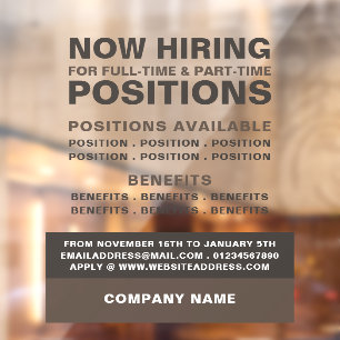 求人はっきりした募集広告 ウィンドウサイン