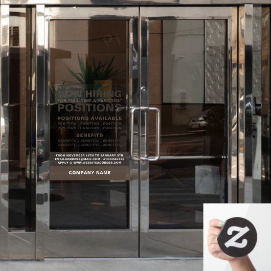 求人はっきりした募集広告 ウィンドウサイン (オフィスドア)