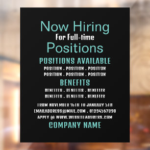 求人スタイリッシュ募集広告 ウィンドウサイン