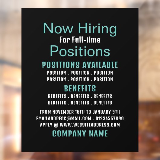 求人スタイリッシュ募集広告 ウィンドウサイン (シート2)