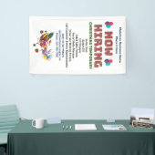 求人企業救済のクリスマスカスタム雇用 横断幕 (トレードショー)