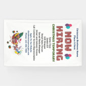 求人企業救済のクリスマスカスタム雇用 横断幕 (横)