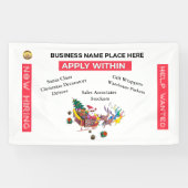 求人企業救済のクリスマスカスタム雇用 横断幕 (横)