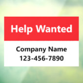 求人募集中 赤と白の会社名と電話番号 ウィンドウサイン (シート3)