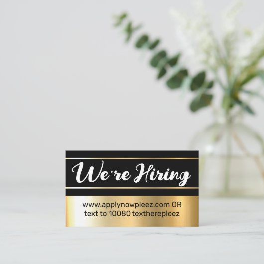 求人救済職募集 名刺 (スタンド正面)