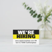 求人救済職募集 名刺 (スタンド正面)