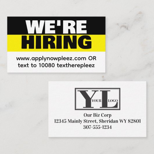 求人救済職募集 名刺 (正面/裏面)