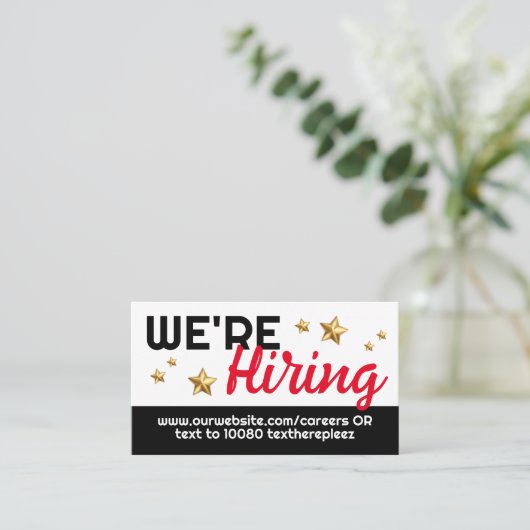 求人救済職募集 名刺 (スタンド正面)