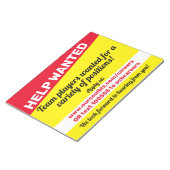 求人救済雇用雇用主の表示メモ ノートパッド (アングル)