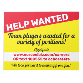 求人救済雇用雇用主の表示メモ ノートパッド