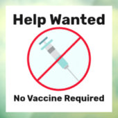 求人:ワクチン接種不要の企業様へ ウィンドウサイン (シート3)