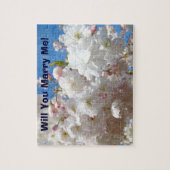 求婚のパズル私と結婚します! 花柄 ジグソーパズル (縦)