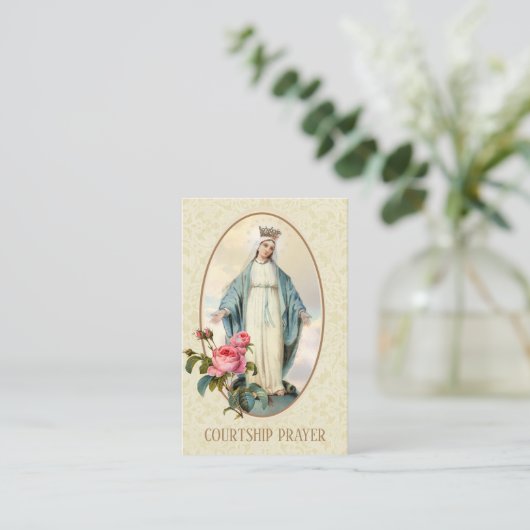 求愛婚約宗教祈りの言葉神聖カード 名刺 (スタンド正面)