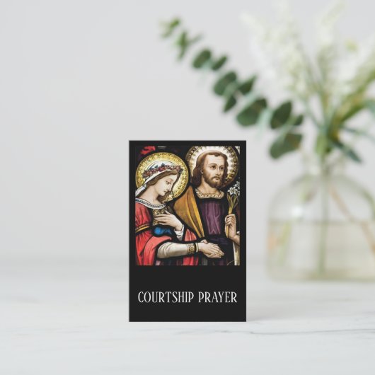 求愛婚約祈りの言葉ホーリーカード 名刺 (スタンド正面)