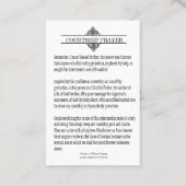 求愛婚約祈りの言葉ホーリーカード 名刺 (裏面)