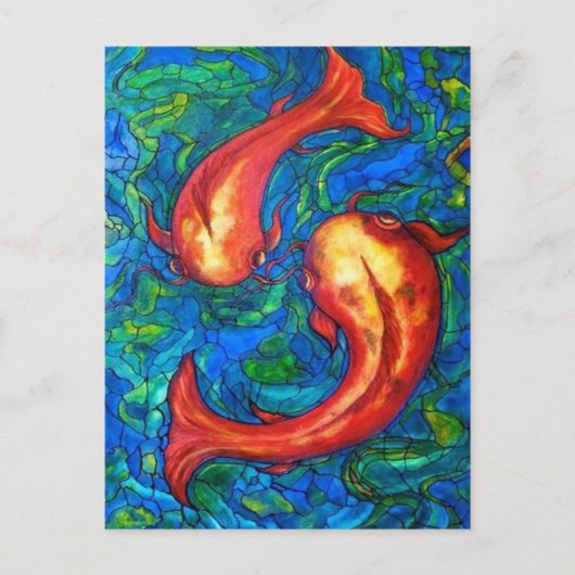 求愛(魚類) ポストカード (正面)