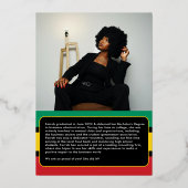 汎アフリカ卒業パーティー 箔招待状 (裏面)