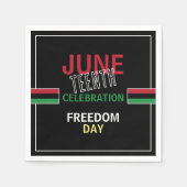 汎アフリカ国旗のデザイン、12月お祝い スタンダードカクテルナプキン (正面)