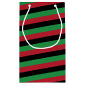 汎アフリカ国旗のデザイン、12月お祝い スモールペーパーバッグ (裏面)