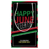 汎アフリカ国旗のデザイン、12月お祝い スモールペーパーバッグ (正面)