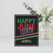 汎アフリカ国旗のデザイン、12月お祝い ポストカード (スタンド正面)