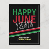 汎アフリカ国旗のデザイン、12月お祝い ポストカード (正面)