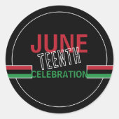 汎アフリカ国旗のデザイン、12月お祝い ラウンドシール (正面)