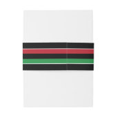 汎アフリカ国旗のデザイン、12月お祝い 招待状ベリーバンド (裏面例)