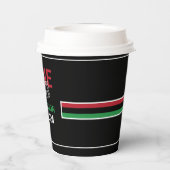 汎アフリカ国旗のデザイン、12月お祝い 紙コップ (裏面)