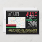 汎アフリカ国旗のデザイン、12月詳細カード 招待状 (正面)