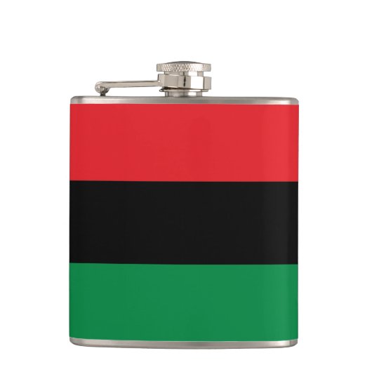 汎アフリカ国旗ハッピークワンザ フラスク (正面)