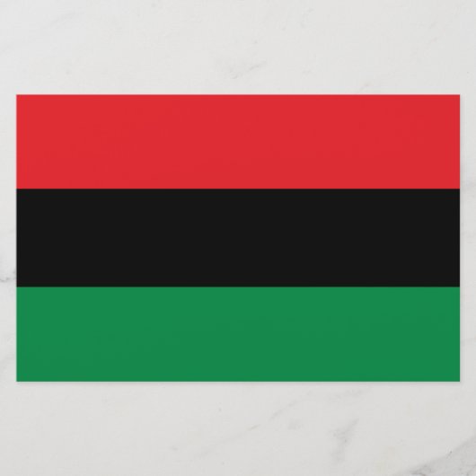 汎アフリカ国旗 便箋 (正面)