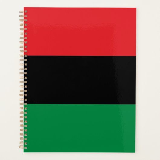 汎アフリカUNIAクワンザモダン国旗 プランナー手帳 (正面)