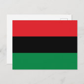 汎アフリカUNIAクワンザ国旗シンプルモダン シーズンポストカード (正面/裏面)