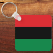 汎アフリカUNIAクワンザ国旗 キーホルダー (正面)