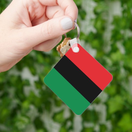 汎アフリカUNIAクワンザ国旗 キーホルダー (手)