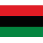 汎アフリカUNIA国旗 フォトスカルプチャー<br><div class="desc">汎アフリカ国旗は、UNIA旗、アフリカ系アメリカ人国旗、黒人解放旗などとも呼ばれ、赤、黒、緑の3つの等しい横縞から成る3色の旗です。</div>