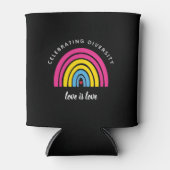 汎性プライド祝の多様性の愛は愛 缶クーラー (正面)