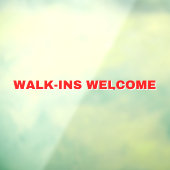 汎用ウォークインウェルカムレッドホワイト ウィンドウサイン (シート3)