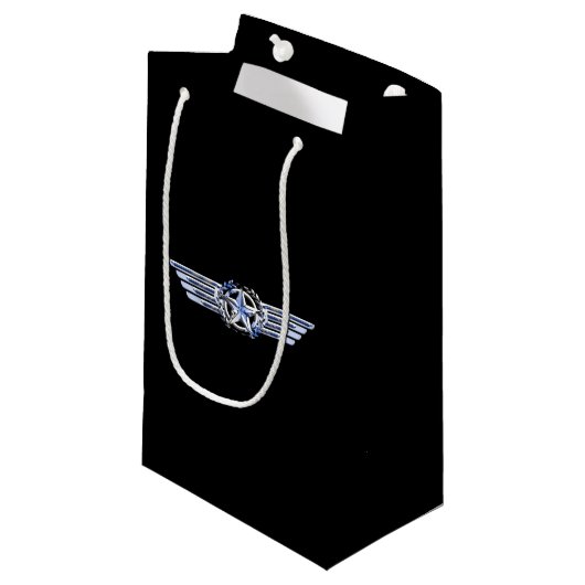 汎用エアパイロットクロムライクスターウィングスブラック スモールペーパーバッグ (正面アングル)
