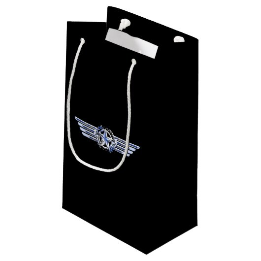 汎用エアパイロットクロムライクスターウィングスブラック スモールペーパーバッグ (裏面アングル)