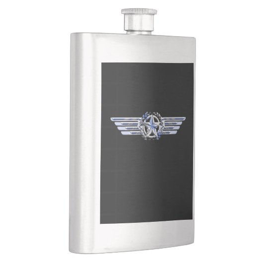 汎用エアパイロットクロムライクスターウィングスブラック フラスク (右)