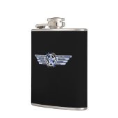 汎用エアパイロットクロムライクスターウィングスブラック フラスク (左)
