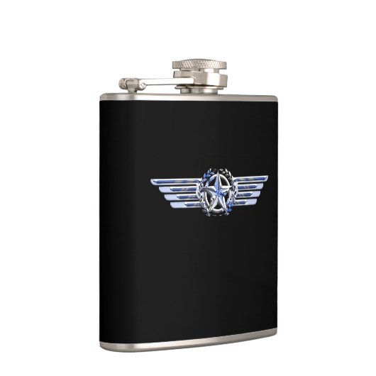 汎用エアパイロットクロムライクスターウィングスブラック フラスク (右)