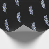 汎用エアパイロットクロムライクスターウィングスブラック ラッピングペーパー (角)